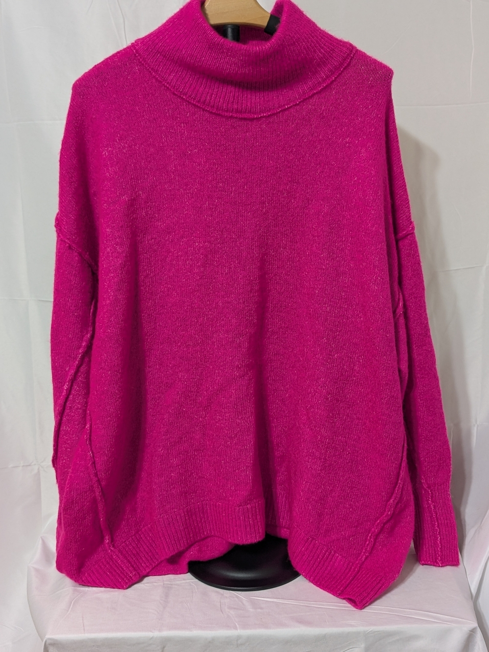 crown & ivy Bright Fuchsia Turtleneck Sweater
